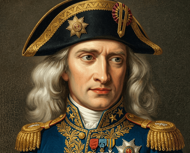 Portrait of Sir Isaac Newton in military attire